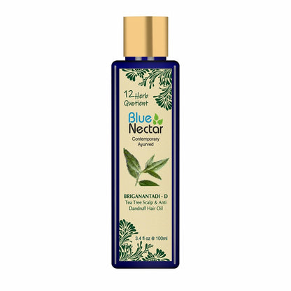 Blue Nectar Briganantadi - D Tea Tree Scalp & Anti Dandruff Hair Oil - DrMediCart