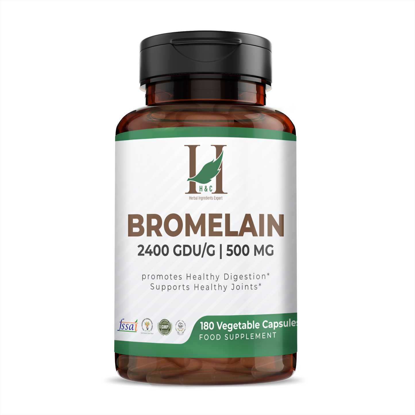 H&C Herbal Bromelain Veg Capsules