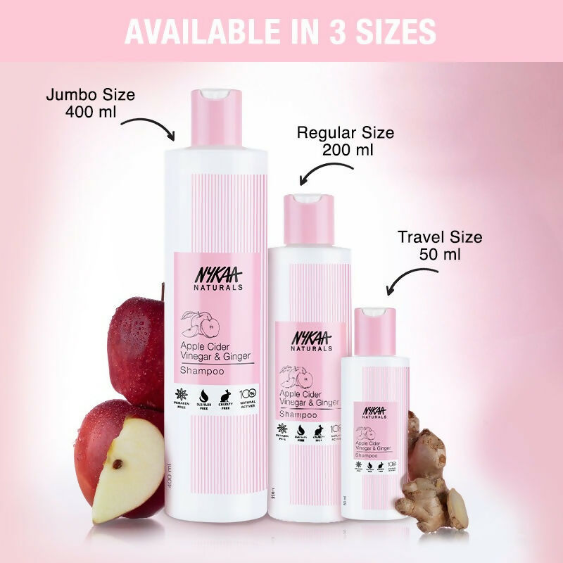Nykaa Naturals Anti-Dandruff - Free Shampoo with Apple Cider Vinegar, Ginger & Tea Tree Oil - Drmedicart