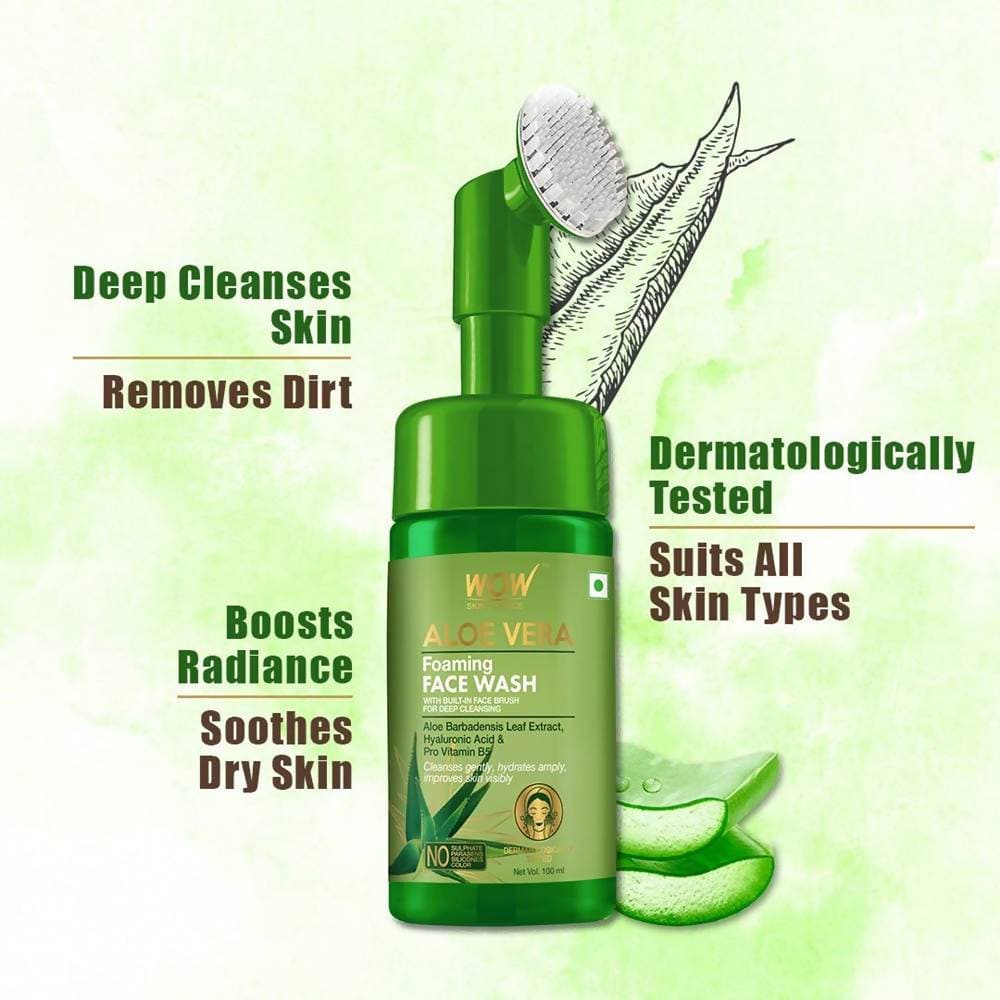 Wow Skin Science Aloe Vera Foaming Face Wash - Drmedicart