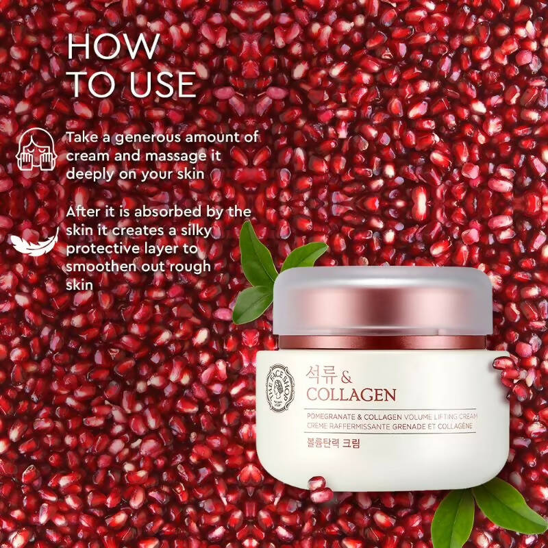 The Face Shop Pomegranate & Collagen Volume Lifting Cream - Korean Skincare