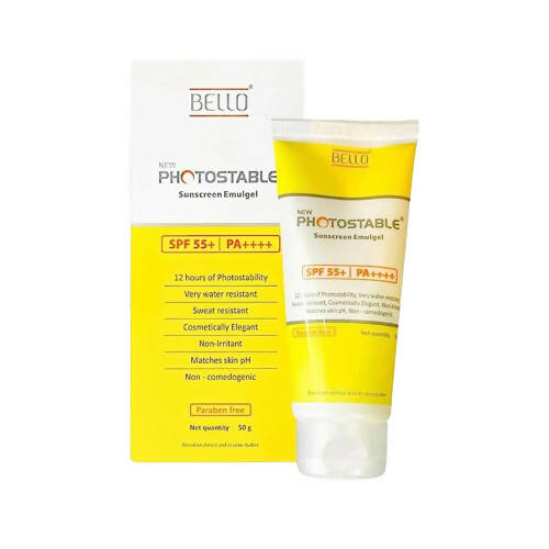 Buy Bello Photostable Sunscreen Emulgel SPF 55+ from DrMediCart, Ship from India to USA