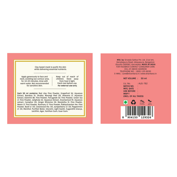Shankara by Sri Sri Tattva Balance Oxygenating Mask