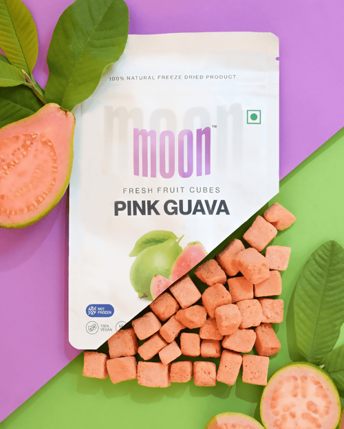 Moon Freeze Dried Pink Guava Cubes