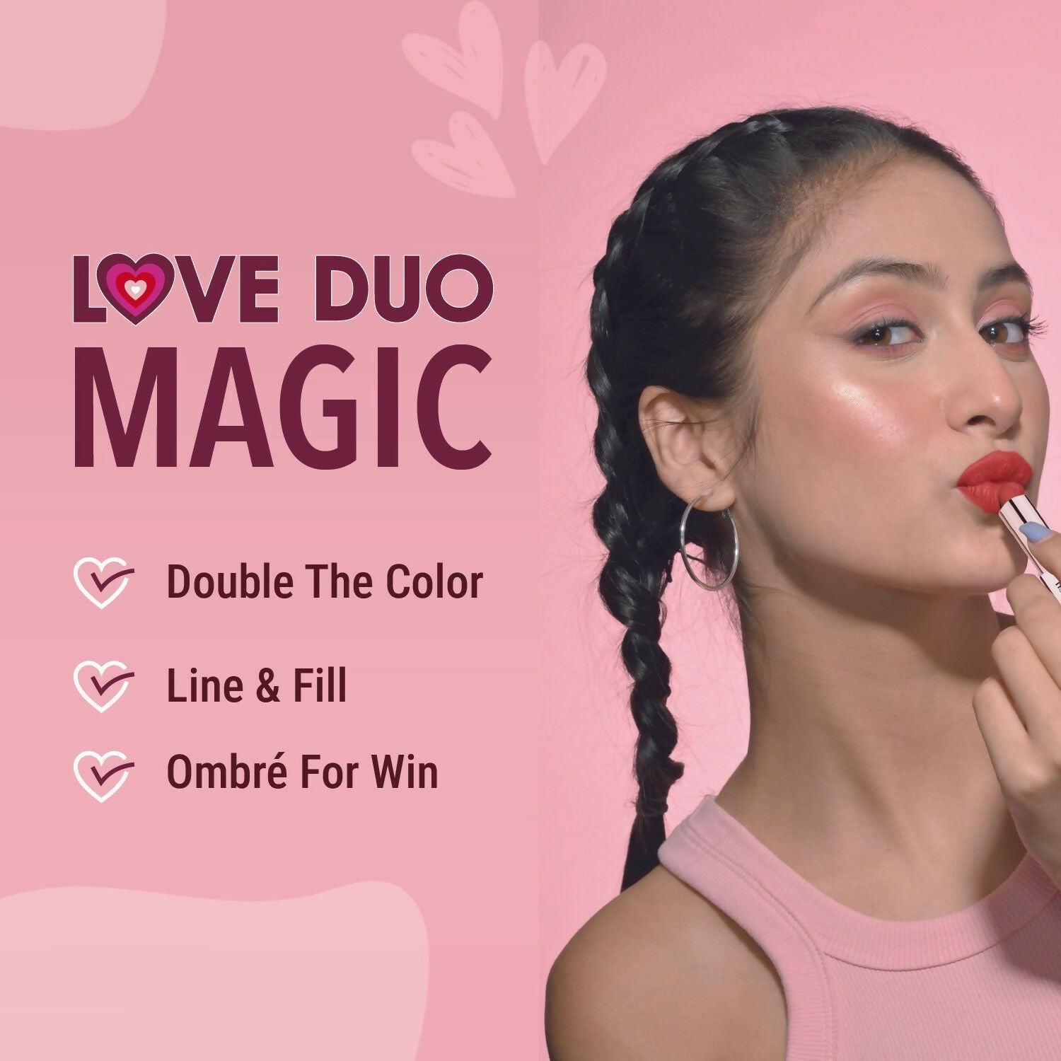 Blue Heaven Love Duo 2 In 1 Dual Sided Lipstick - 07
