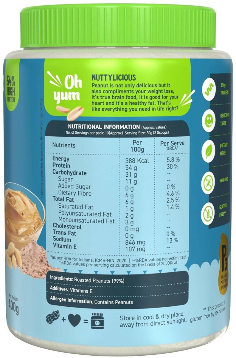 Alpino Natural Peanut Butter Powder Unsweetened