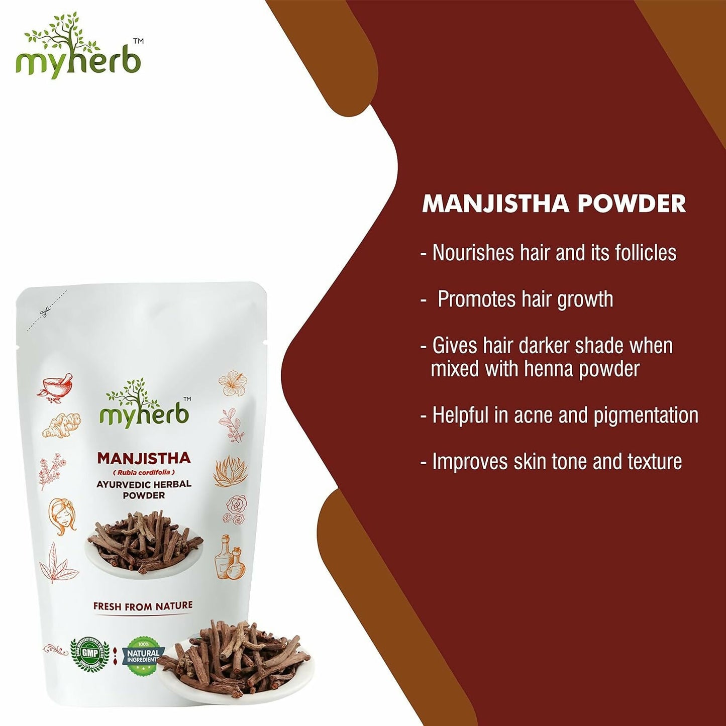 Myherb Pure Natural Organic Manjistha Powder
