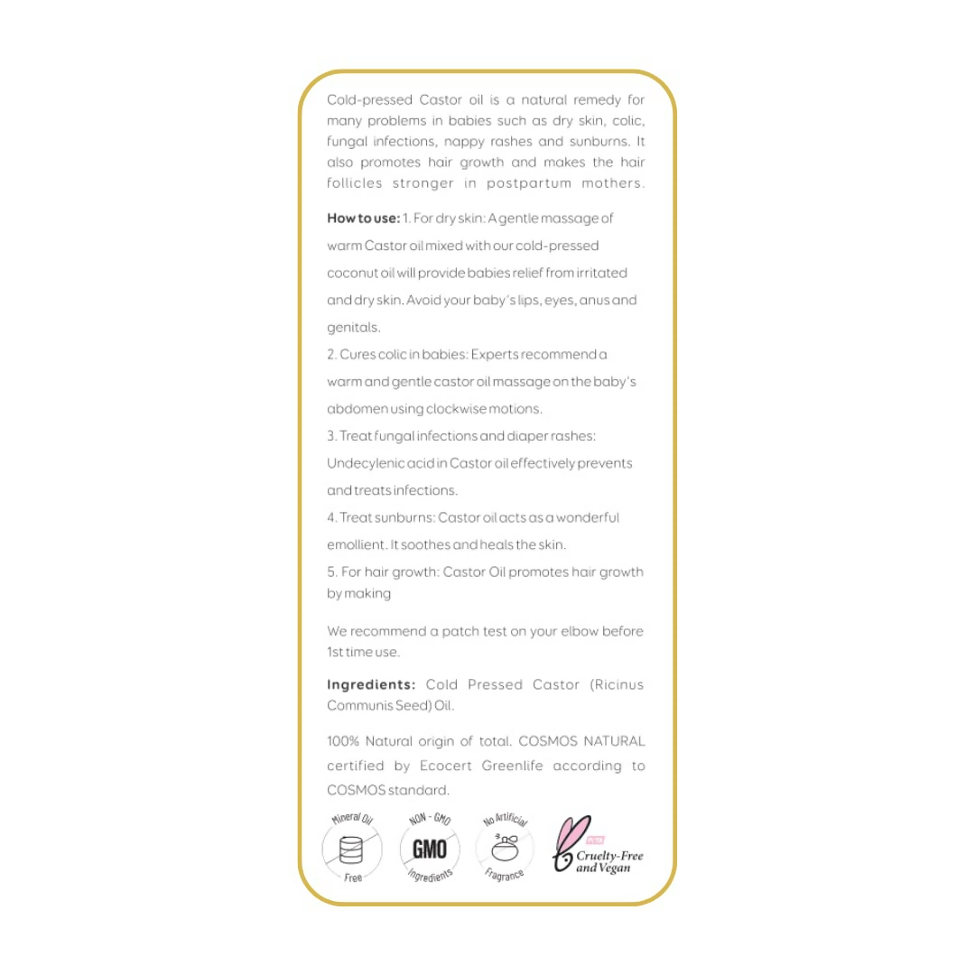 Earthbaby 100% Natural Origin Wood Cold Pressed Castor Oil