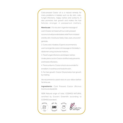 Earthbaby 100% Natural Origin Wood Cold Pressed Castor Oil