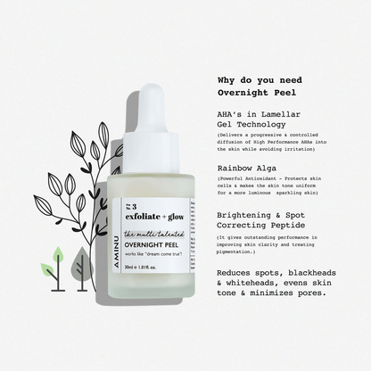 Aminu Overnight Peel for Dull, Uneven Skin & Congested Pores