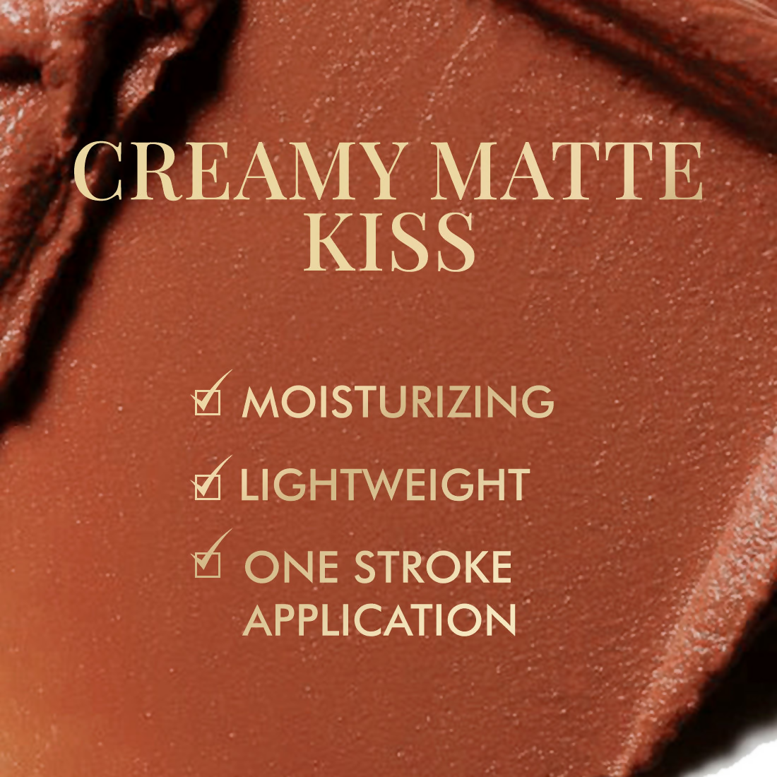 mCaffeine Shades Creamy Matte Kiss Bullet Lipstick Moisturizing Lightweight - Choco Melt