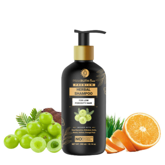Buy Prakruth Care Premium Herbal Low Porosity Shampoo from DrMediCart, Ship from India to USA