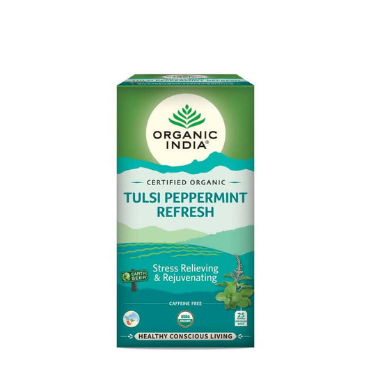 Buy Organic India Tulsi Peppermint Refresh Tea Bags from DrMediCart, Ship from India to USA