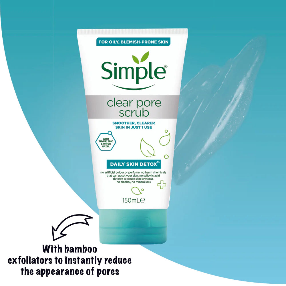 Simple Daily Skin cleanse  Clear Pore Facial Scrub