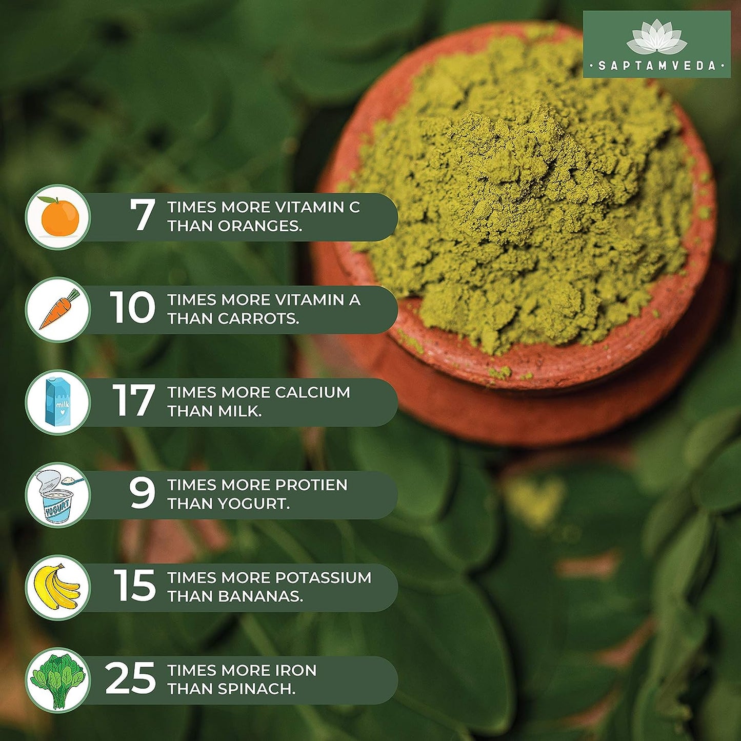 Saptamveda Organic Moringa Powder