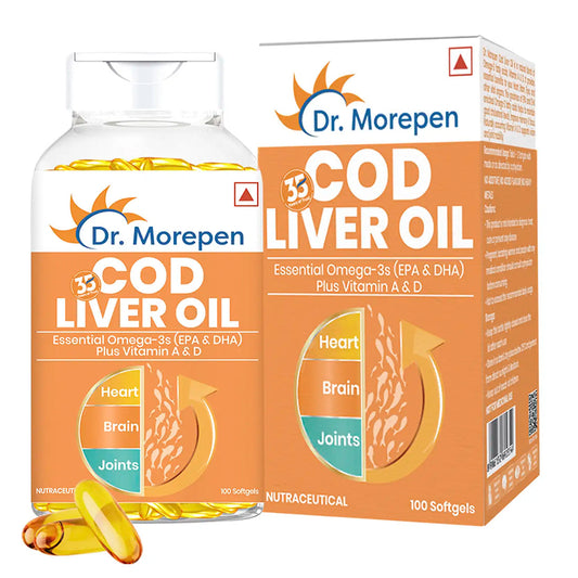 Buy Dr. Morepen Cod Liver Oil Softgels from DrMediCart, Ship from India to USA