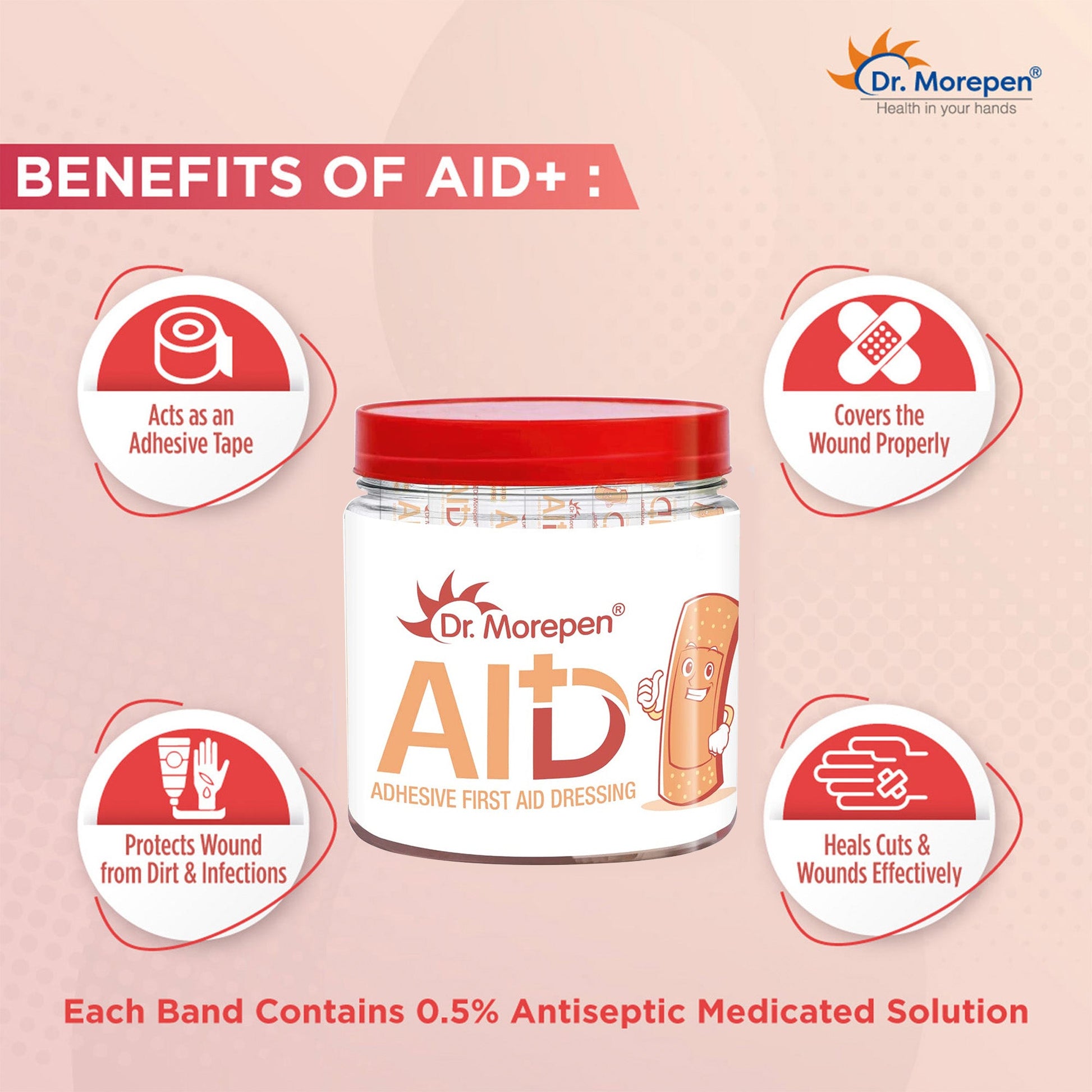Dr. Morepen AID – Band-Aid Adhesive