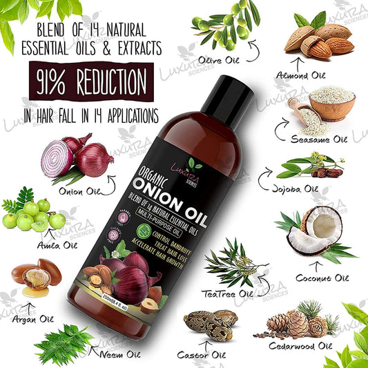 Buy Luxura Sciences Organic Onion Hair Oil from DrMediCart, Ship from India to USA