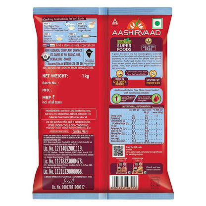Aashirvaad Nature's Super Foods Gluten Free Flour With Ancient Grains, Nutrient Rich Whole Wheat Multigrain Atta