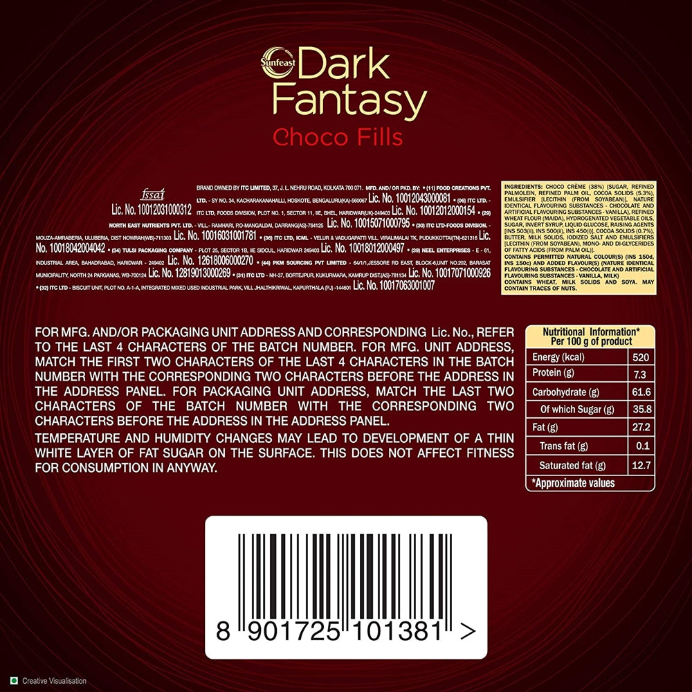 Sunfeast Dark Fantasy Choco Fills - Drmedicart