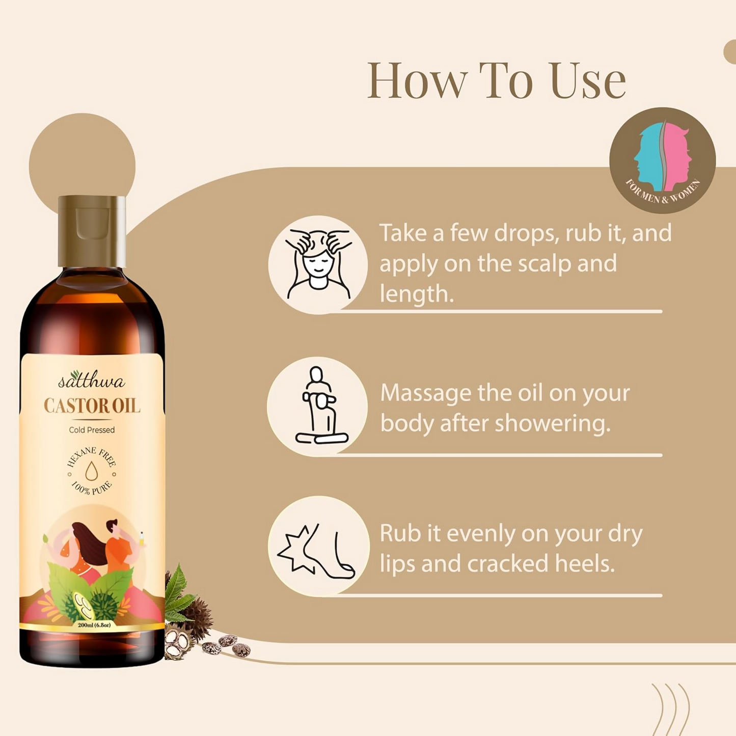 Satthwa Cold Pressed Castor Oil