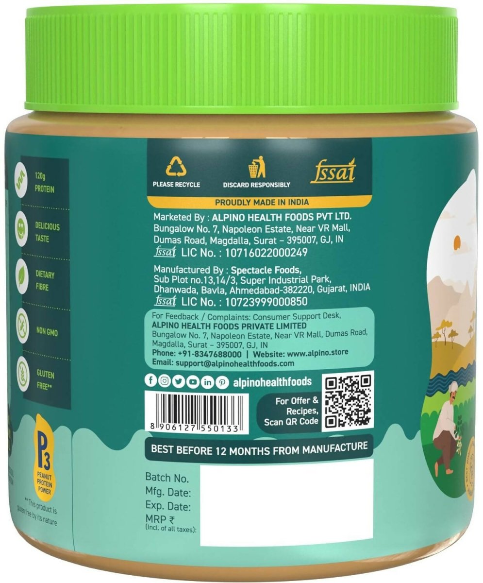 Alpino Organic Natural Peanut Butter Smooth