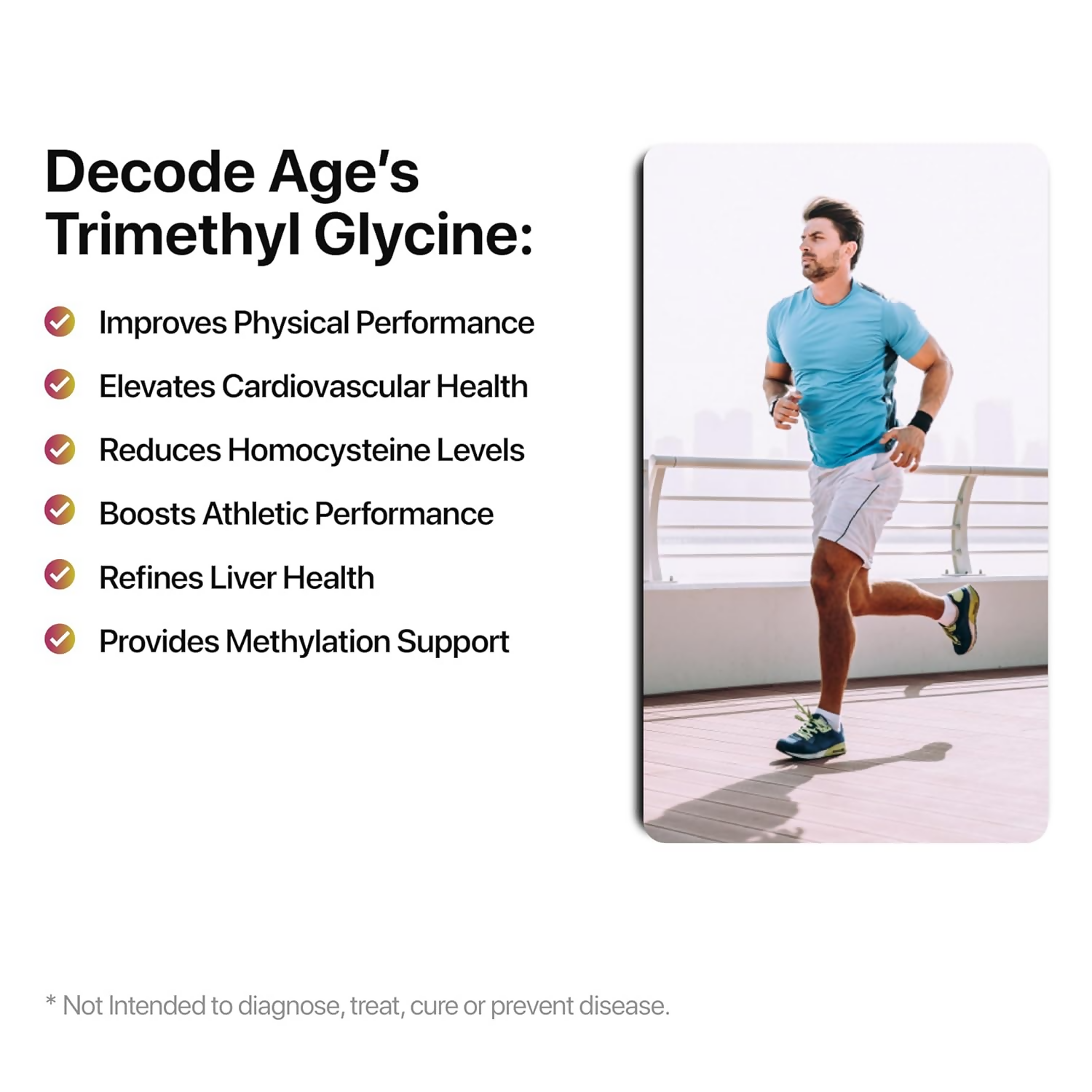 Decode Age TMG 98% Pure Trimethylglycine (TMG) Supplements Capsules