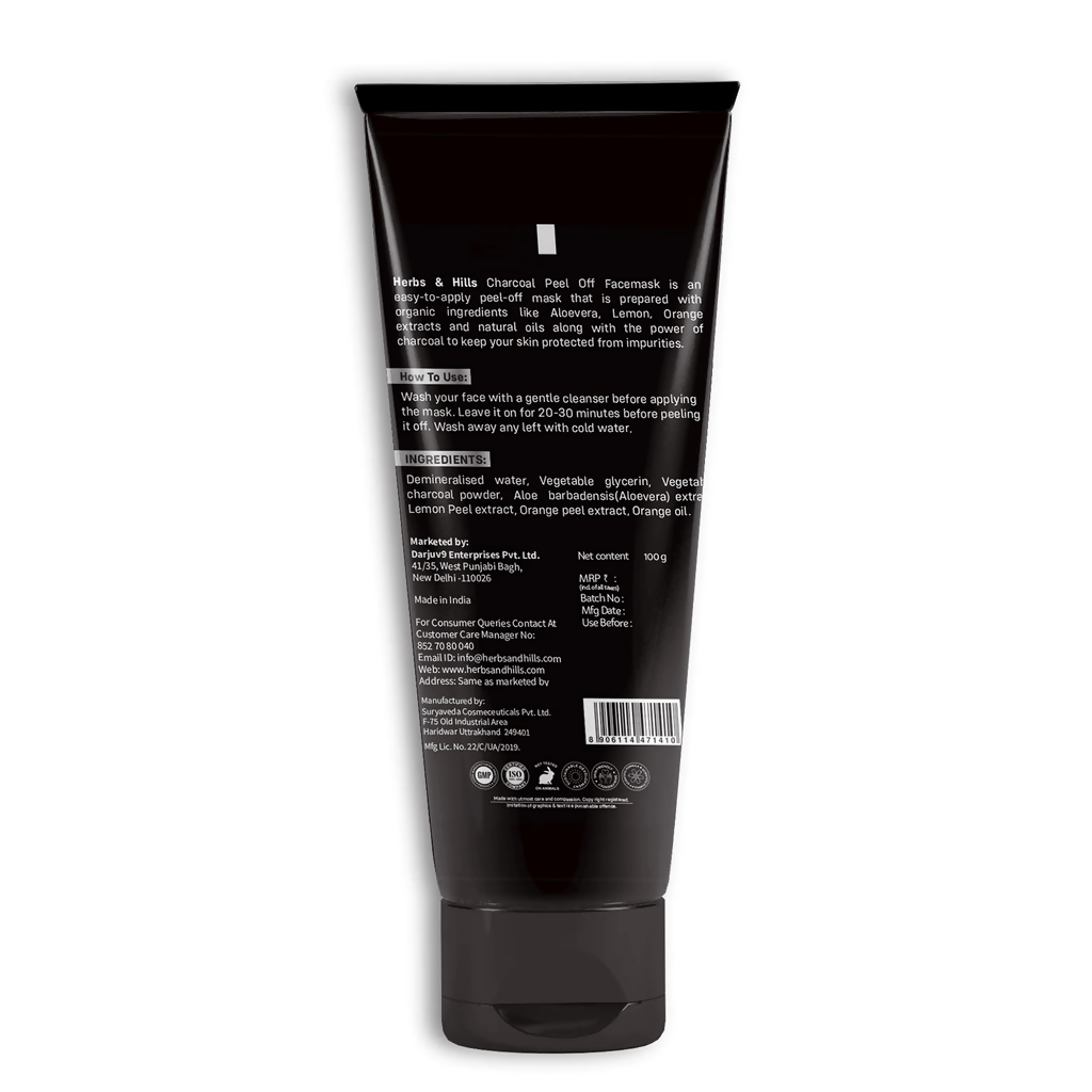 Herbs & Hills Charcoal Peel Off Facemask
