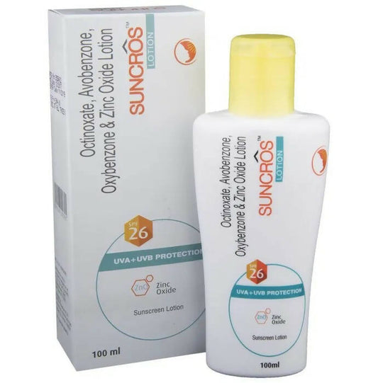 Buy Suncros Sunscreen Lotion SPF 26 from DrMediCart, Ship from India to USA