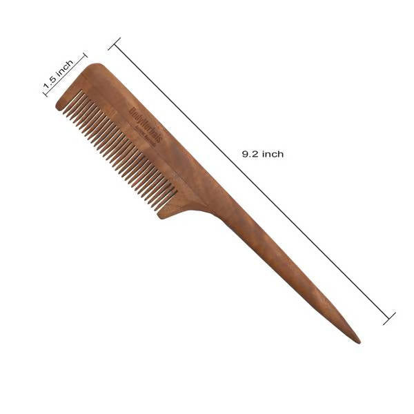 Bodyherbals Neem Wood Tail Comb Handle Dressing Comb