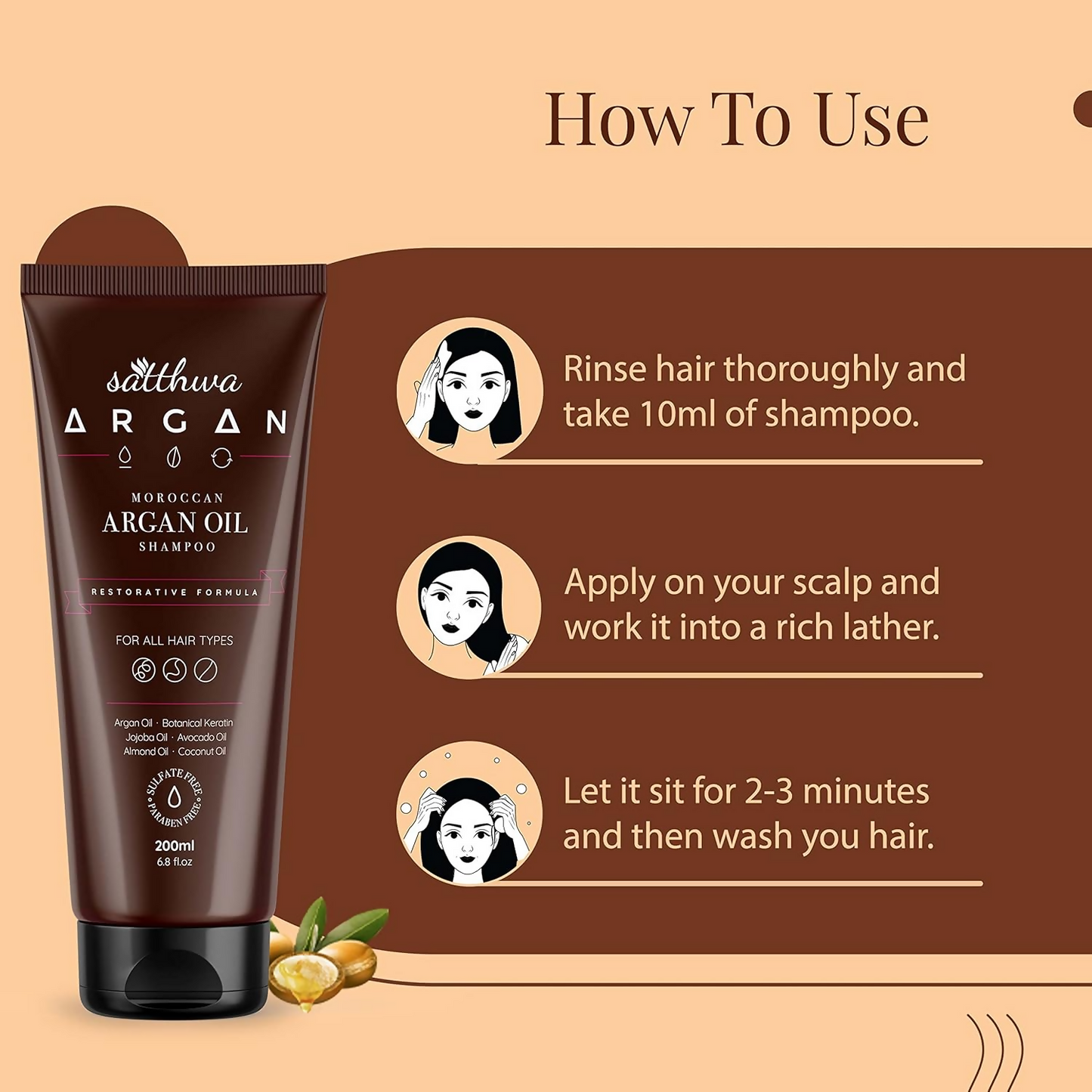 Satthwa Moroccan Argan Oil Shampoo