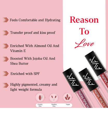 AYA Yes It's Truly Matte Liquid Lipstick - 01 Cool Nude