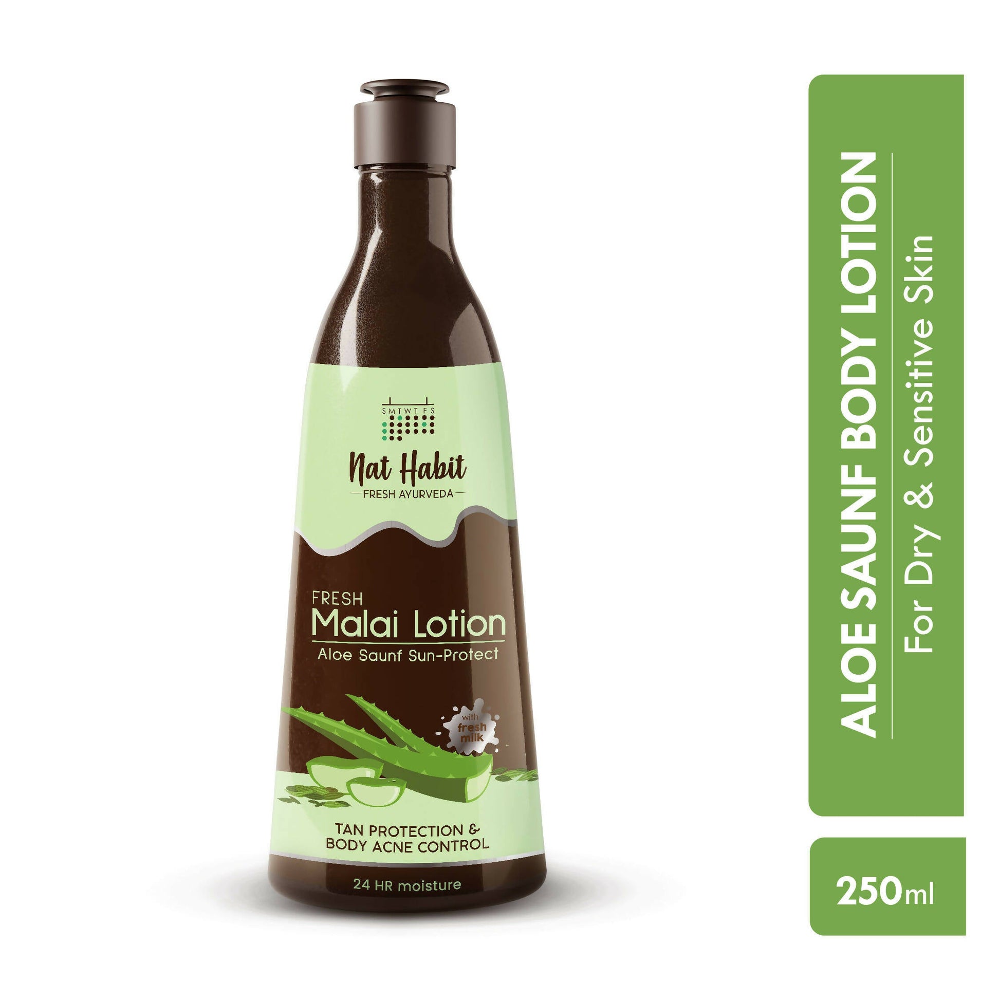 Nat Habit Fresh Aloe Saunf Sun Protect Malai Lotion