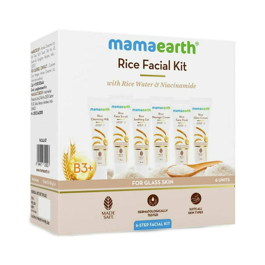 Mamaearth Rice Facial Kit With Rice Water & Niacinamide