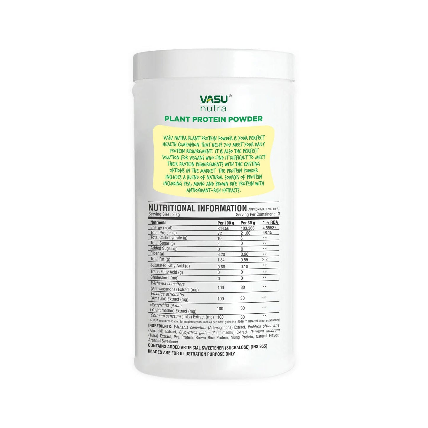 Vasu Healthcare Nutra Genuine  Pure Plant Protein Powder