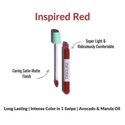 Disguise Feather-Light Matte Liquid Lip Cream - Inspired Red 35