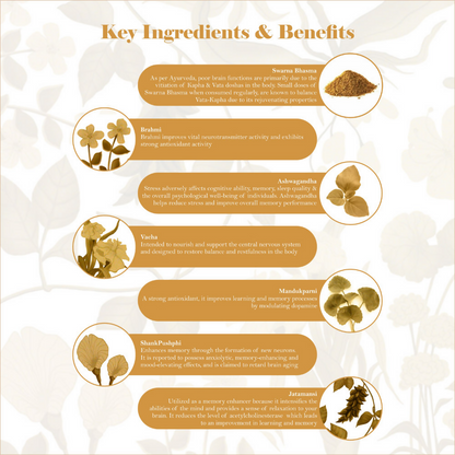 Swarnakayu Intellpro Brain Tonic Tablets With Swarna Bhasma & Brahmi