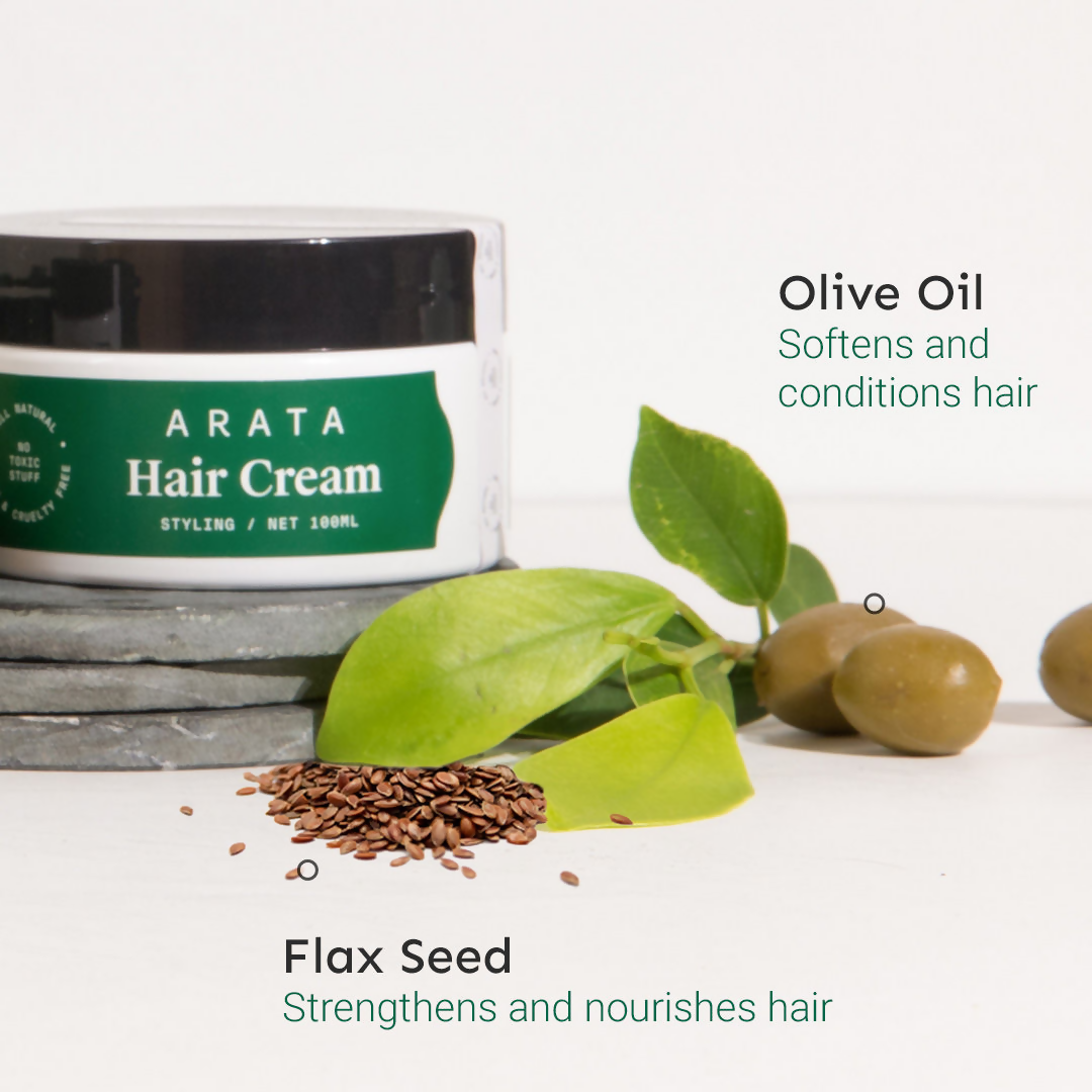 Arata Styling Hair Cream For Frizz Free & Definition - Adds Texture & Control