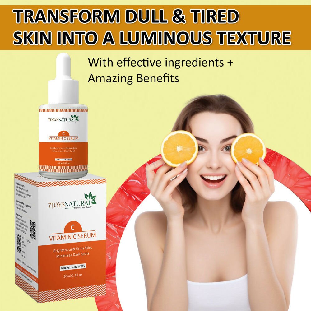 7 Days Vitamin C-Advance Radiance Booster Skin Brightening Face Glowing Serum