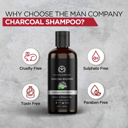 The Man Company Charcoal Shampoo - Drmedicart
