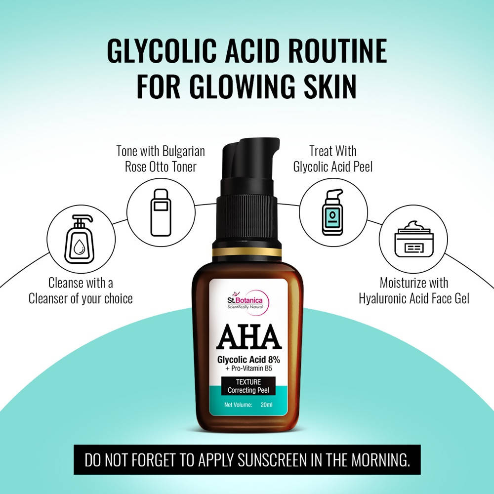 St.Botanica AHA Glycolic Acid 8% + Pro-Vitamin B5 Texture Correcting Peel