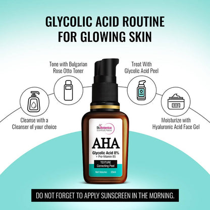 St.Botanica AHA Glycolic Acid 8% + Pro-Vitamin B5 Texture Correcting Peel