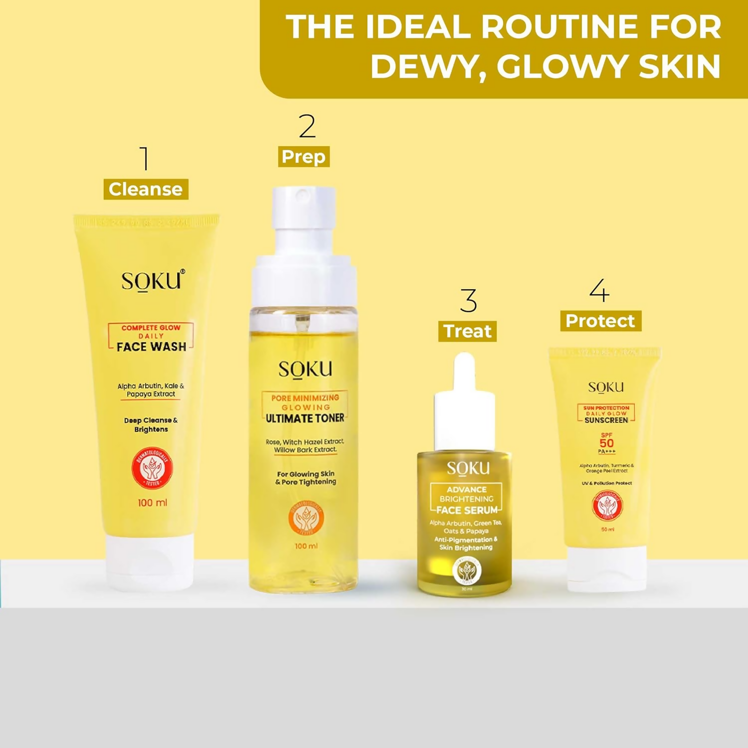 SOKU Sun Protection Daily Glow Sunscreen SPF 50