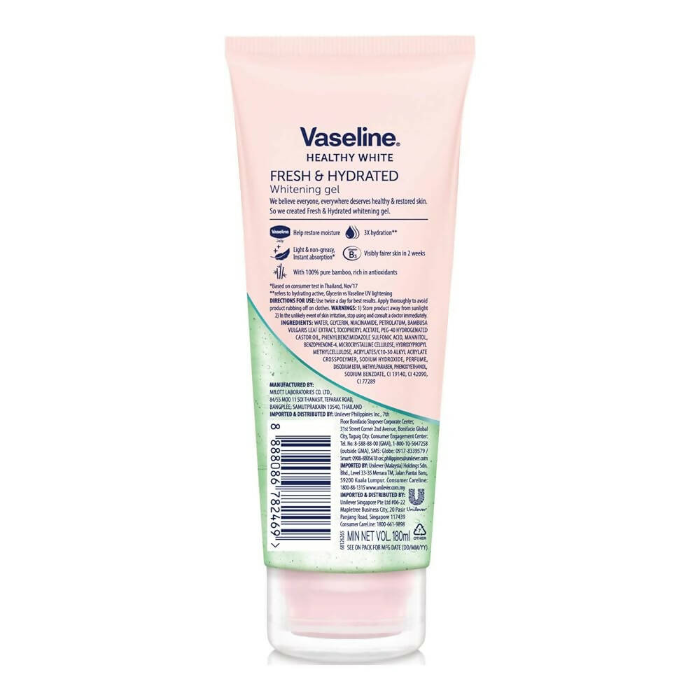 Vaseline Fresh & Hydrated Whitening Gel with Bamboo Extract - Drmedicart