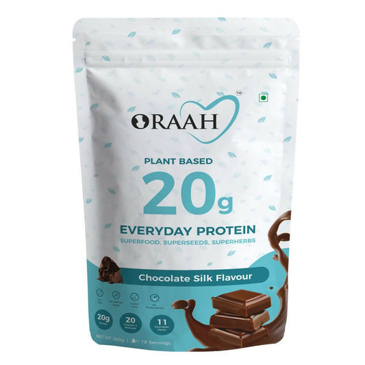 Oraah Plant Based Protein Powder Chocolate Flavor With Shaker
