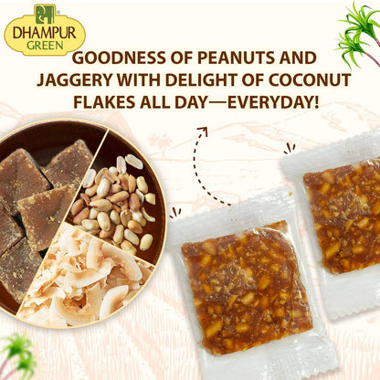 Dhampur Green Coconut Peanut Chikki