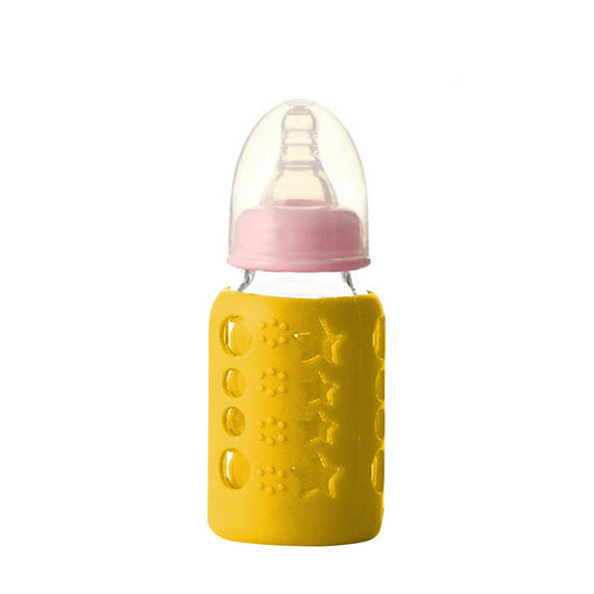 Buy Safe-O-Kid Silicone Baby Feeding Bottle Cover Cum Sleeve for Insulated Protection 120mL- Yellow from DrMediCart, Ship from India to USA