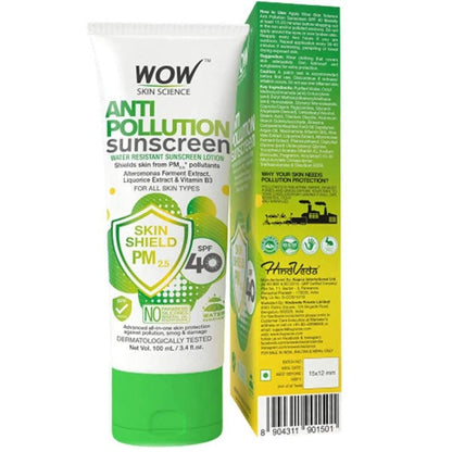 Buy Wow Skin Science Anti Pollution Sunscreen Lotion from DrMediCart, Ship from India to USA