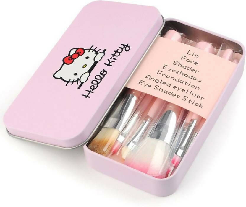 Favon Pack of 7 Hello Kitty Professional Makeup Brushes with Case