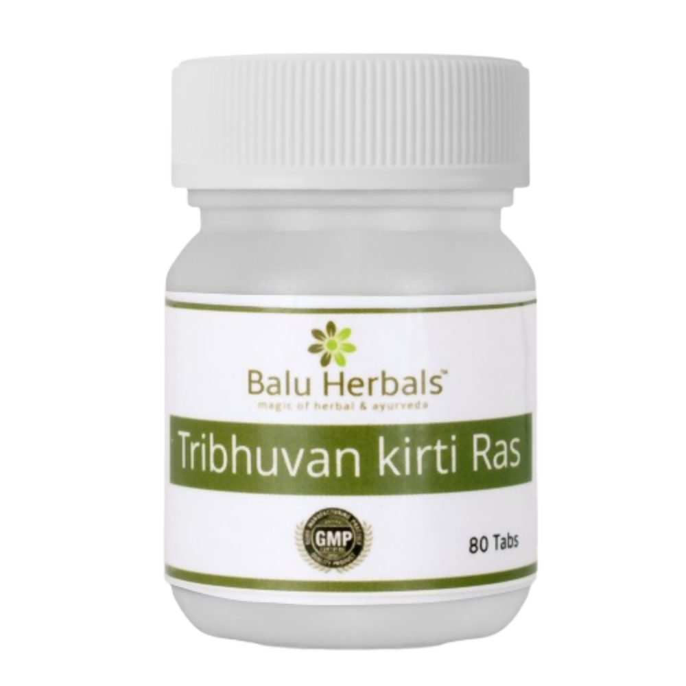 Buy Balu Herbals Tribhuvanakirti Ras Tablets from DrMediCart, Ship from India to USA